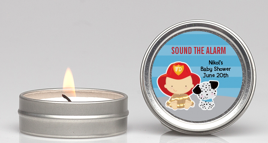  Future Firefighter - Baby Shower Candle Favors Caucasian