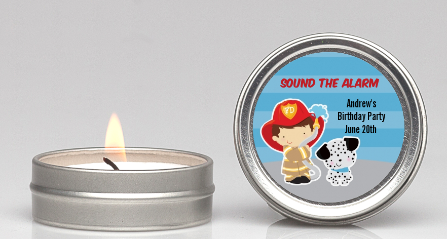  Future Firefighter - Birthday Party Candle Favors Caucasian Boy