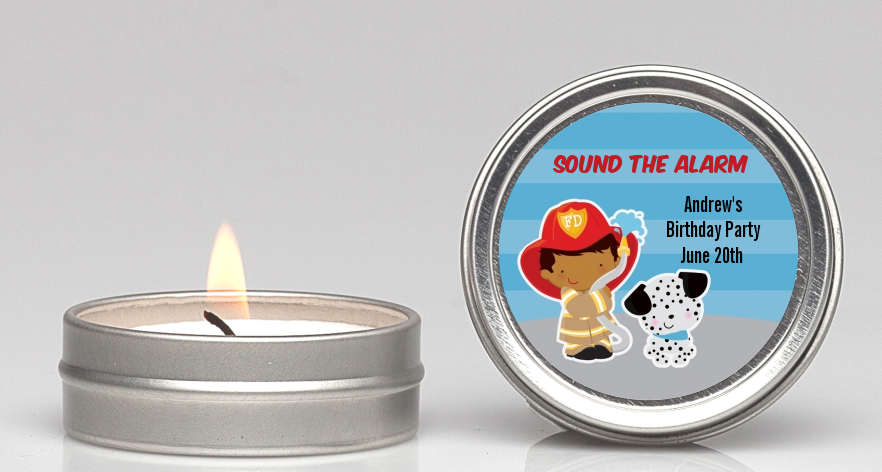  Future Firefighter - Birthday Party Candle Favors Caucasian Boy