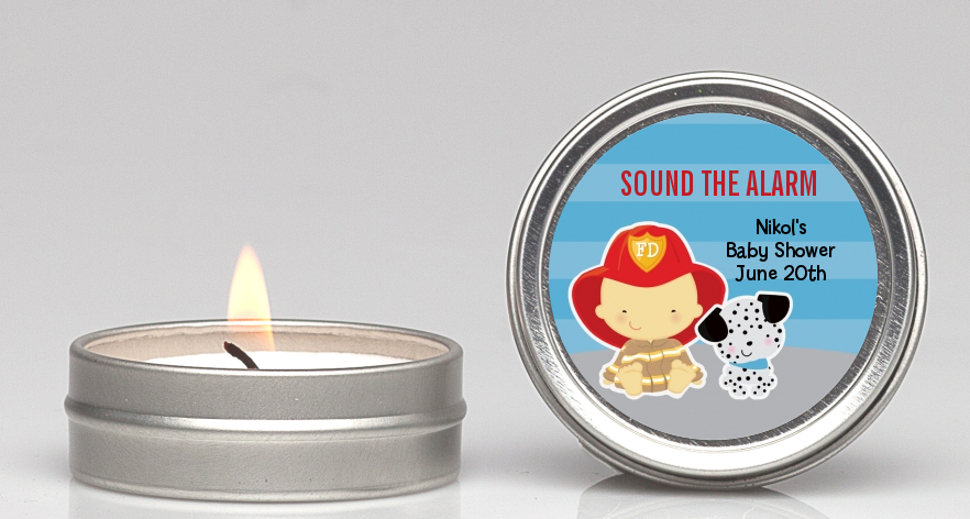  Future Firefighter - Baby Shower Candle Favors Caucasian