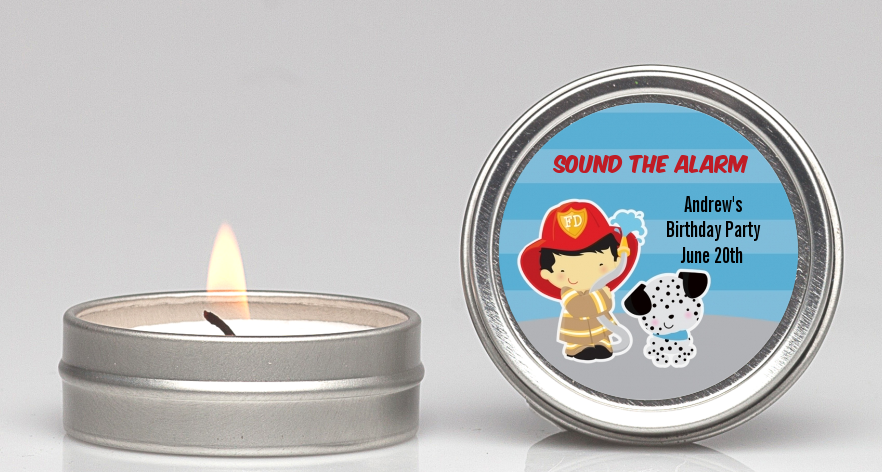  Future Firefighter - Birthday Party Candle Favors Caucasian Boy