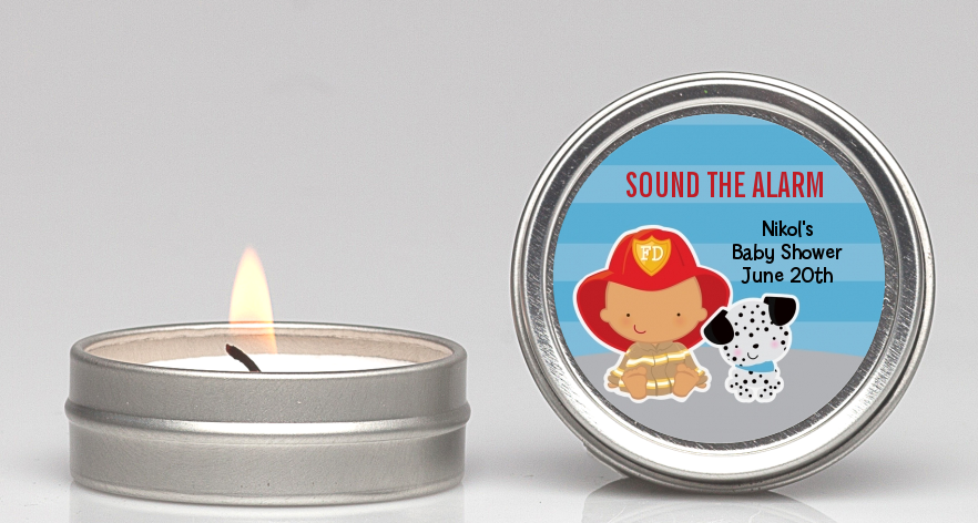  Future Firefighter - Baby Shower Candle Favors Caucasian