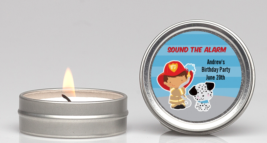  Future Firefighter - Birthday Party Candle Favors Caucasian Boy