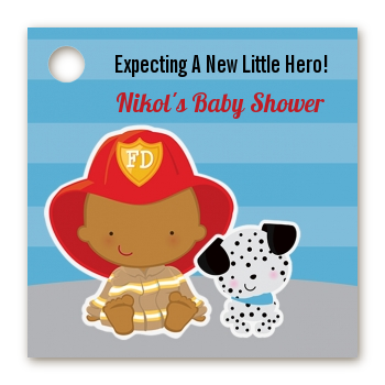  Future Firefighter - Personalized Baby Shower Card Stock Favor Tags Caucasian