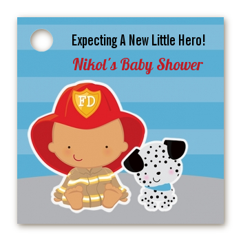  Future Firefighter - Personalized Baby Shower Card Stock Favor Tags Caucasian