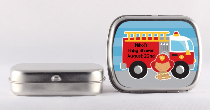  Future Firefighter - Personalized Baby Shower Mint Tins Caucasian