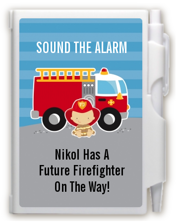  Future Firefighter - Baby Shower Personalized Notebook Favor Caucasian