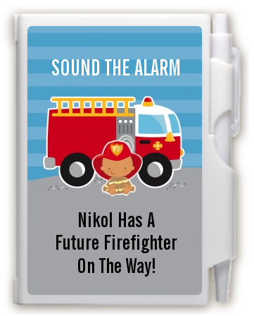  Future Firefighter - Baby Shower Personalized Notebook Favor Caucasian