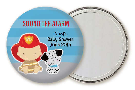  Future Firefighter - Personalized Baby Shower Pocket Mirror Favors Caucasian