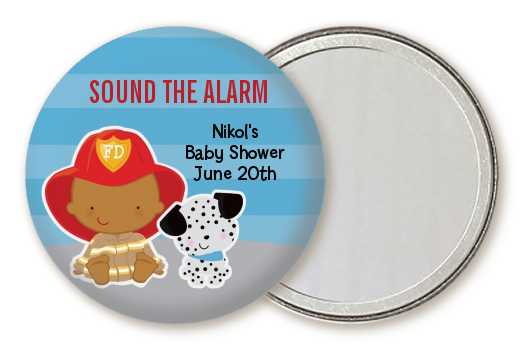  Future Firefighter - Personalized Baby Shower Pocket Mirror Favors Caucasian