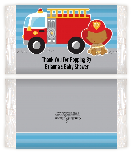  Future Firefighter - Personalized Popcorn Wrapper Baby Shower Favors Caucasian