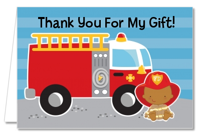  Future Firefighter - Baby Shower Thank You Cards Caucasian