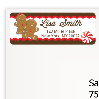 Gingerbread - Christmas Return Address Labels