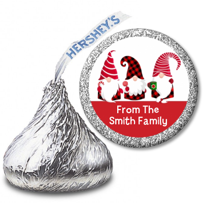 Gnome - Hershey Kiss Christmas Sticker Labels