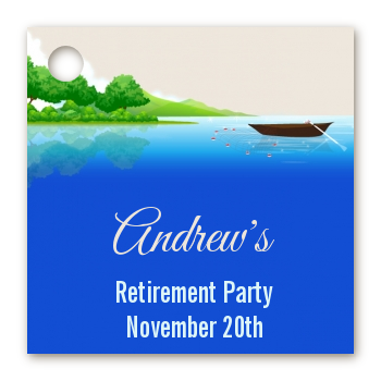 Gone Fishing - Personalized Retirement Party Card Stock Favor Tags