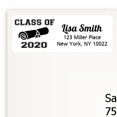 Grad Diploma 2022 - Graduation Party Return Address Labels