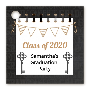 Grad Keys to Success - Personalized Graduation Party Card Stock Favor Tags