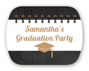 Grad Keys to Success - Personalized Graduation Party Rounded Corner Stickers