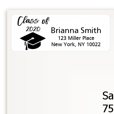 Graduation Cap 2022 - Graduation Party Return Address Labels