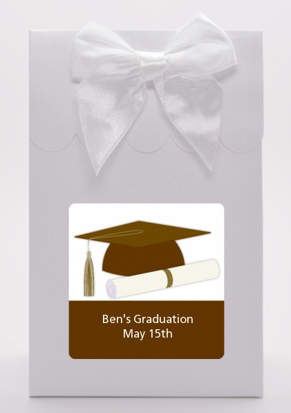 Graduation Cap Brown - Graduation Party Goodie Bags