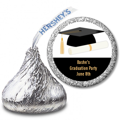 Graduation Cap - Hershey Kiss Graduation Party Sticker Labels