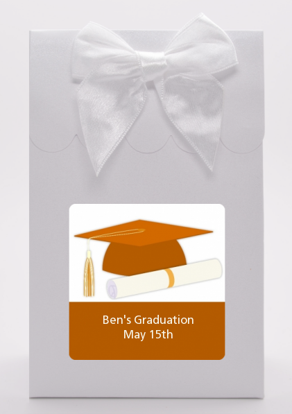 Graduation Cap Orange - Graduation Party Goodie Bags