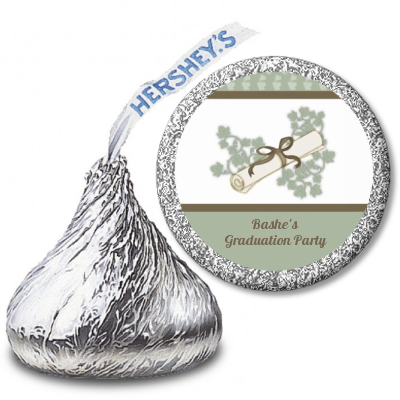 Graduation Diploma - Hershey Kiss Graduation Party Sticker Labels