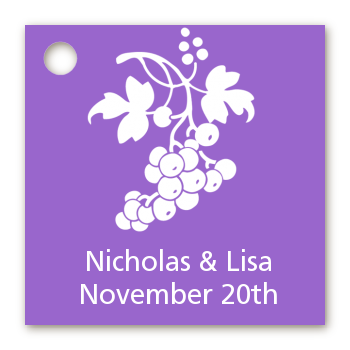 Grapes - Personalized Bridal Shower Card Stock Favor Tags