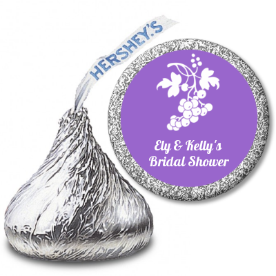 Grapes - Hershey Kiss Bridal Shower Sticker Labels