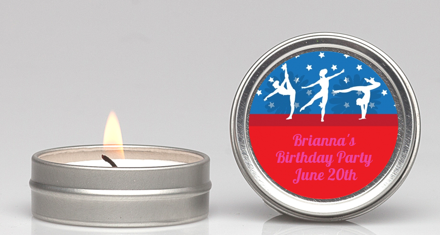  Gymnastics - Birthday Party Candle Favors Option 1