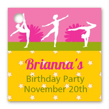 Gymnastics - Personalized Birthday Party Card Stock Favor Tags