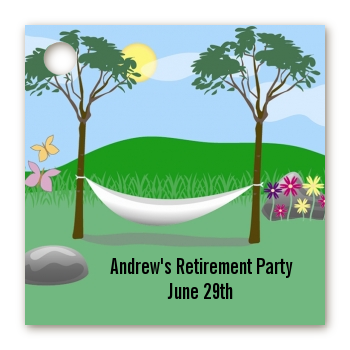 Hammock - Personalized Retirement Party Card Stock Favor Tags