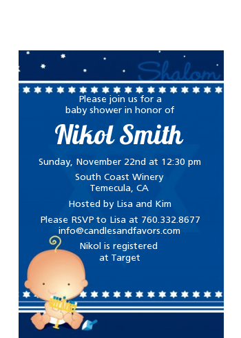 Hanukkah Baby - Baby Shower Petite Invitations