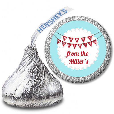 Hot Air Balloons - Hershey Kiss Christmas Sticker Labels