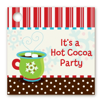 Hot Cocoa Party - Personalized Christmas Card Stock Favor Tags