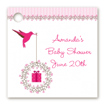 Hummingbird - Personalized Baby Shower Card Stock Favor Tags