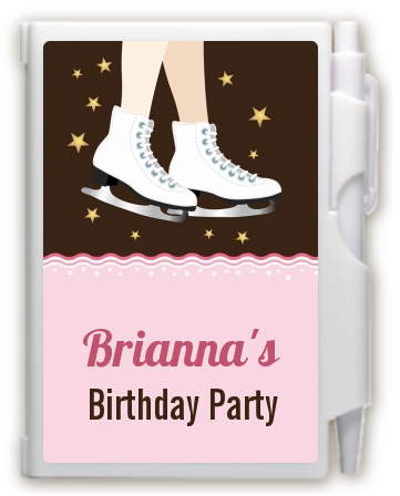 Ice Skating - Birthday Party Personalized Notebook Favor