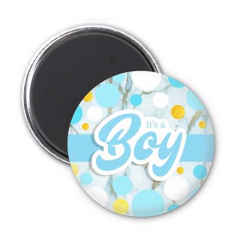  It's A Boy Blue Gold - Personalized Baby Shower Magnet Favors It's A Boy