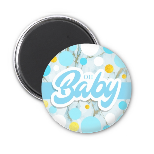 It's A Boy Blue Gold - Personalized Baby Shower Magnet Favors It's A Boy