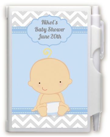 It's A Boy Chevron - Baby Shower Personalized Notebook Favor