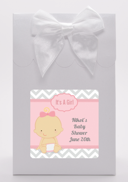 It's A Girl Chevron - Baby Shower Goodie Bags