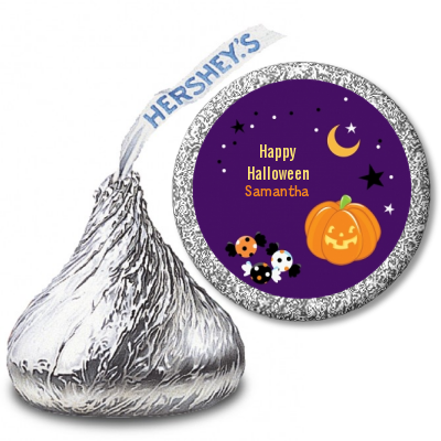 Jack O Lantern - Hershey Kiss Halloween Sticker Labels