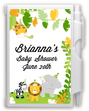 Jungle Party - Baby Shower Personalized Notebook Favor