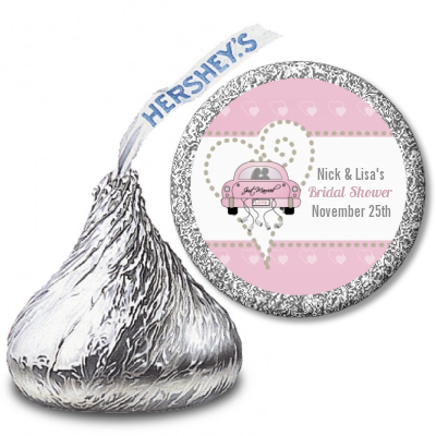 Just Married - Hershey Kiss Bridal Shower Sticker Labels