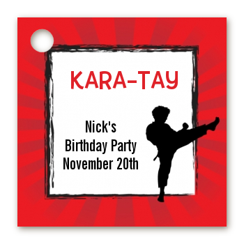 Karate Kid - Personalized Birthday Party Card Stock Favor Tags