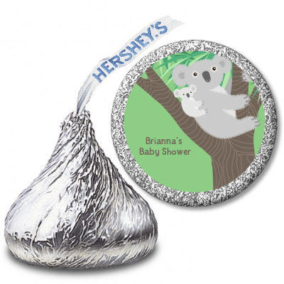 Koala Bear - Hershey Kiss Baby Shower Sticker Labels