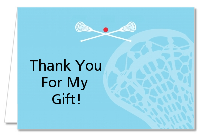 Lacrosse - Birthday Party Thank You Cards