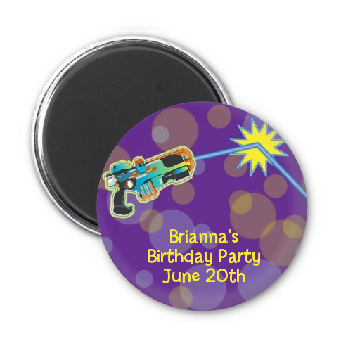  Laser Tag - Personalized Birthday Party Magnet Favors One Gun