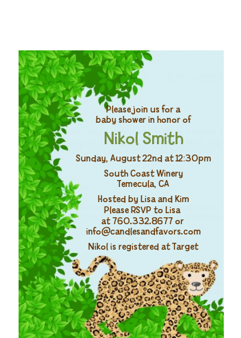 Leopard - Baby Shower Petite Invitations