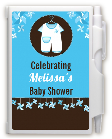 Little Boy Outfit - Baby Shower Personalized Notebook Favor